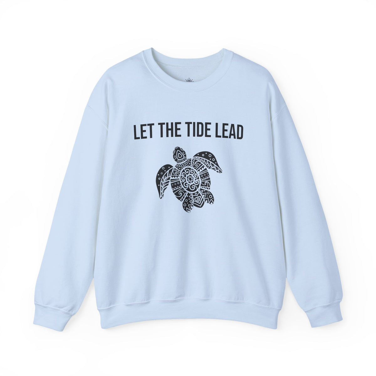 Turtle Crewneck Sweatshirt — "Let the Tide Lead" Coastal Graphic