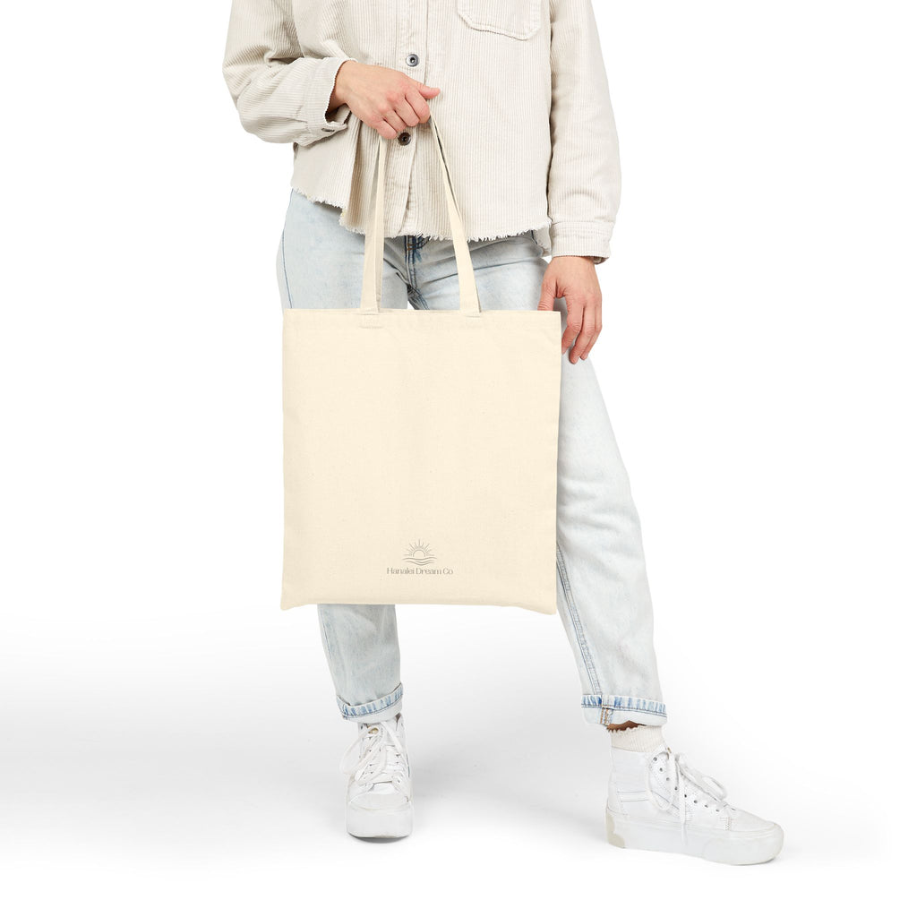 Island Nēnē Canvas Tote – Tropical Sunset Floral Design