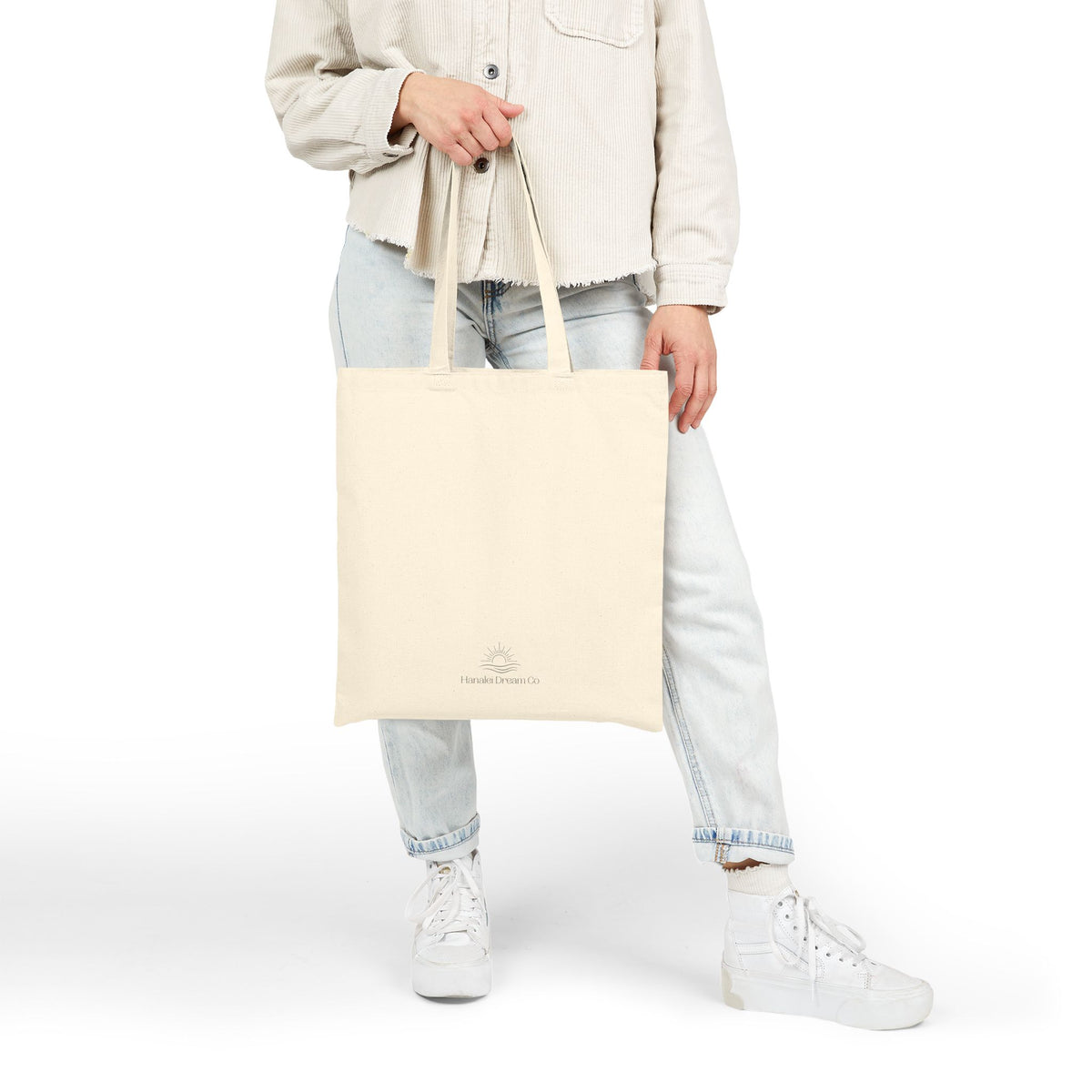Island Nēnē Canvas Tote – Tropical Sunset Floral Design
