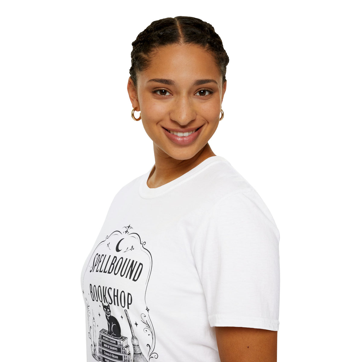 Spellbound Bookshop T-Shirt — Witchy Cat Vintage Bookstore