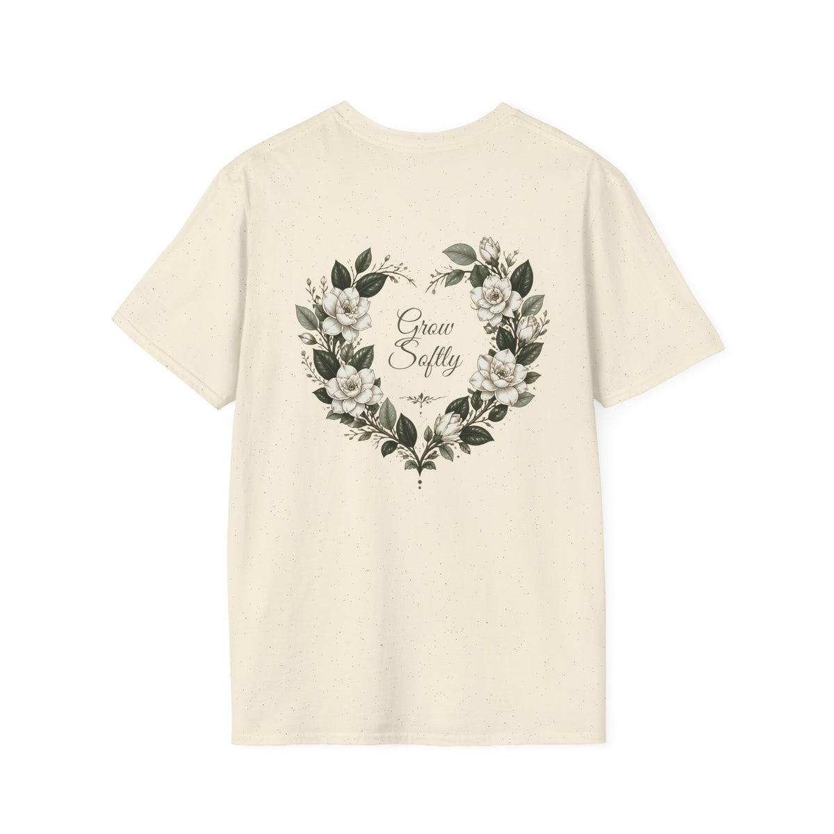 Gardenia Heart Floral Wreath T-Shirt – Botanical