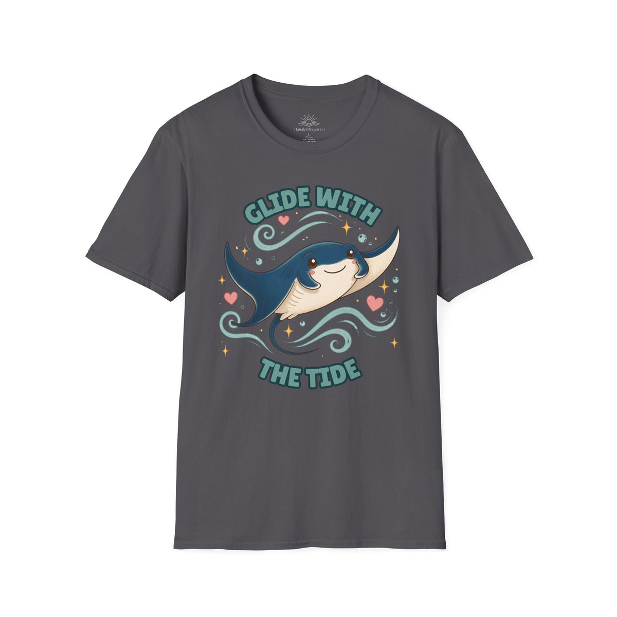 Manta Ray T-Shirt, Glide With the Tide Ocean Graphic