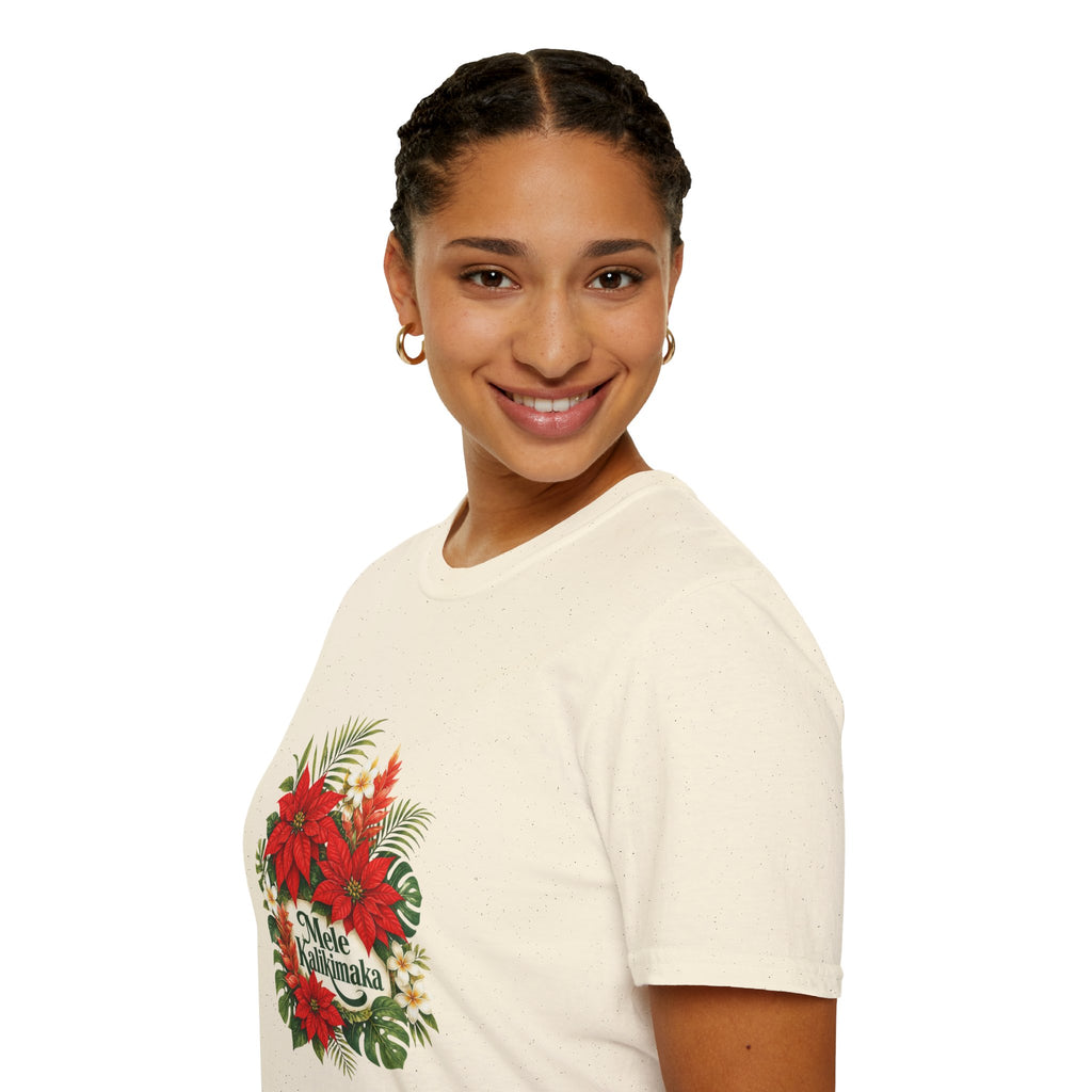 Mele Kalikimaka Poinsettia Holiday T-Shirt
