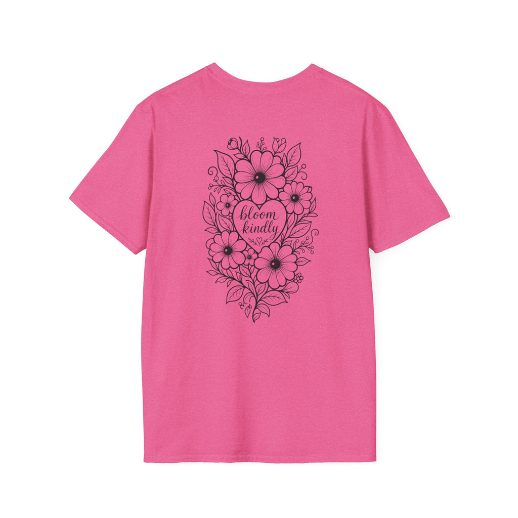 Bloom Kindly Floral Heart T-Shirt – Daisy Line Art