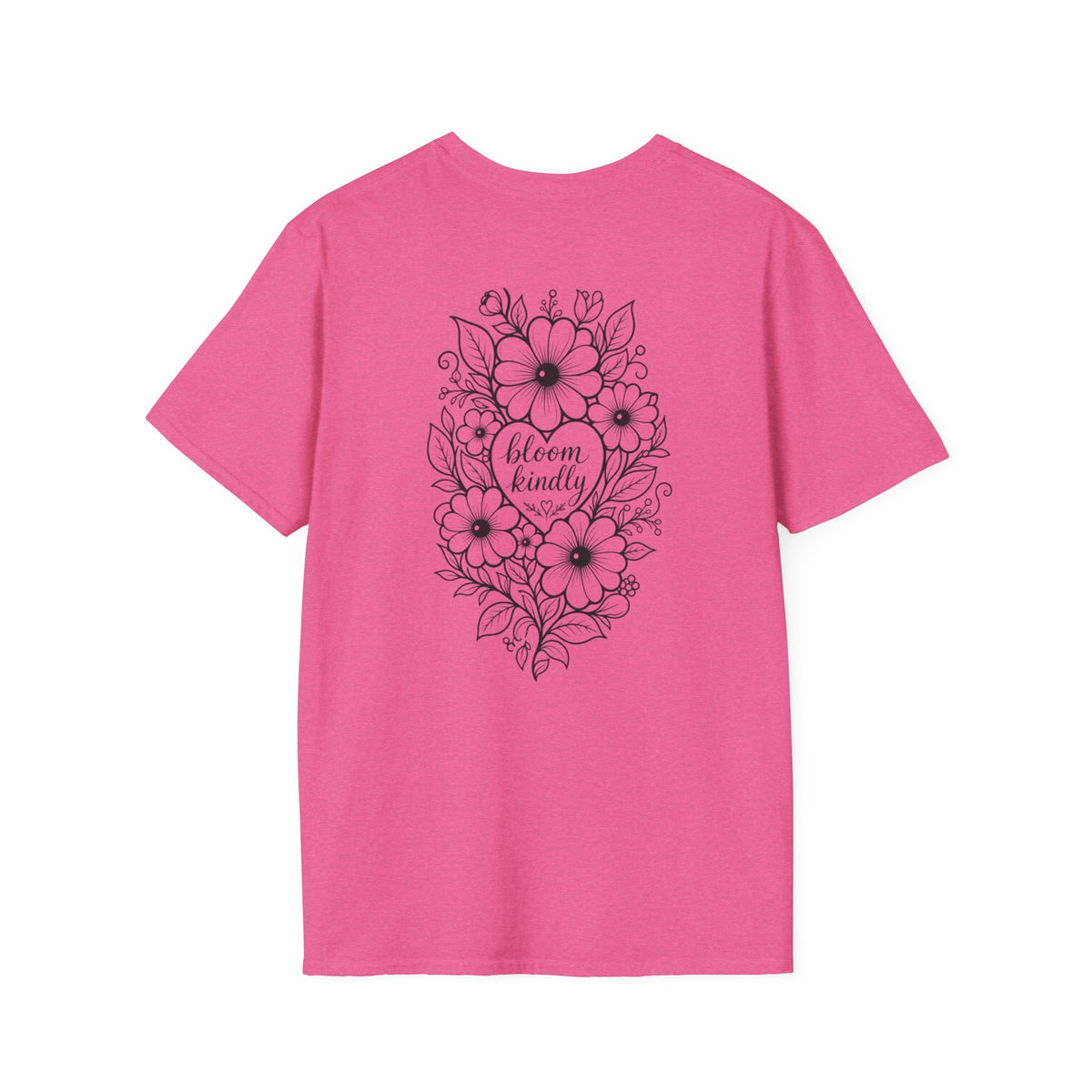 Bloom Kindly Floral Heart T-Shirt – Daisy Line Art