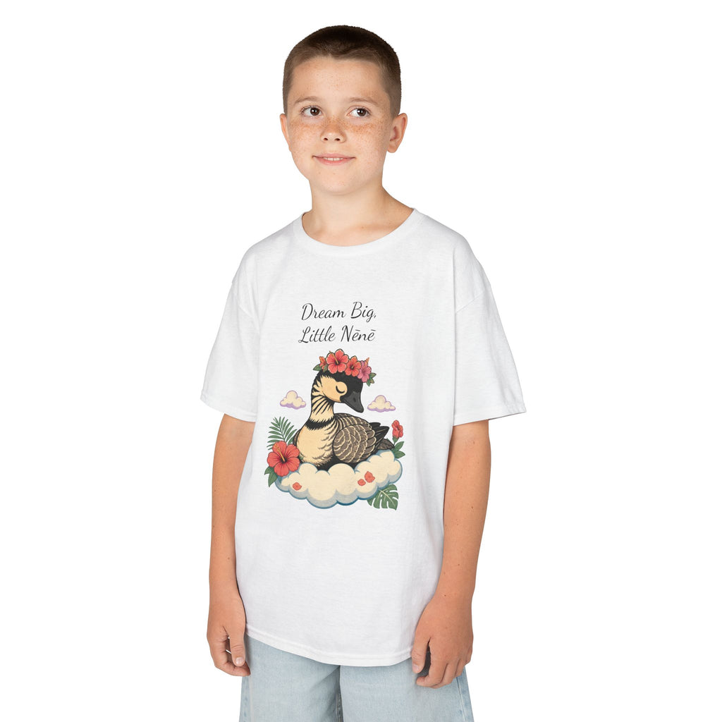 Kids Tee — “Dream Big Little Nēnē” Hawaiian Goose Graphic