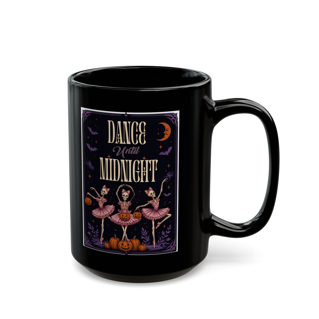 Dance Until Midnight Halloween Mug – Ballerina Skeletons