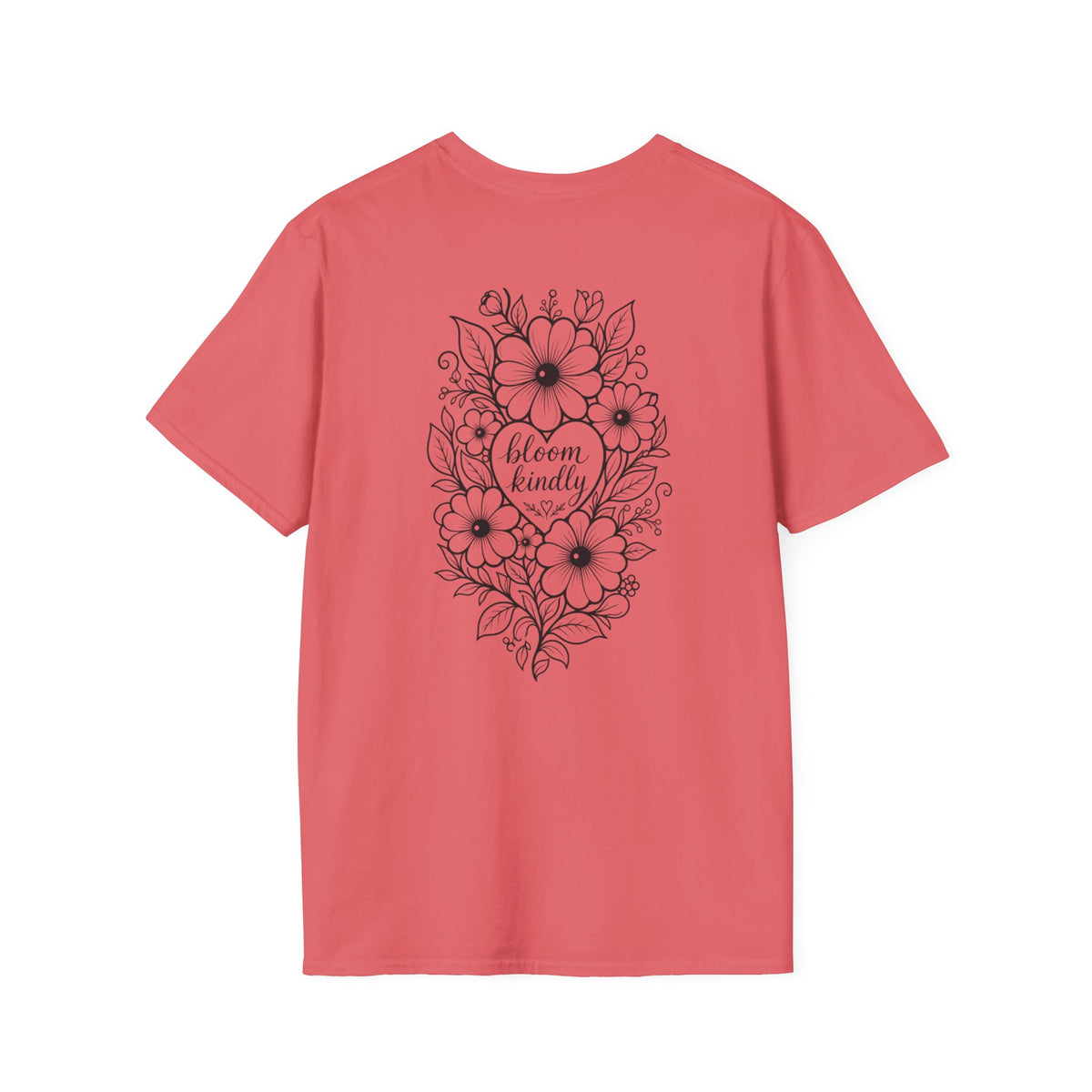 Bloom Kindly Floral Heart T-Shirt – Daisy Line Art