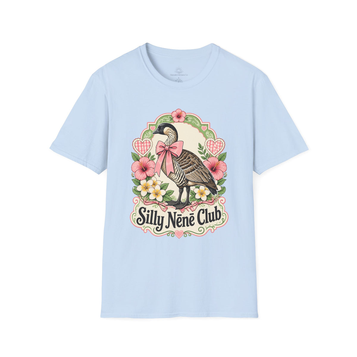 Silly Nēnē Club T-Shirt — Retro Hawaiian Goose Floral
