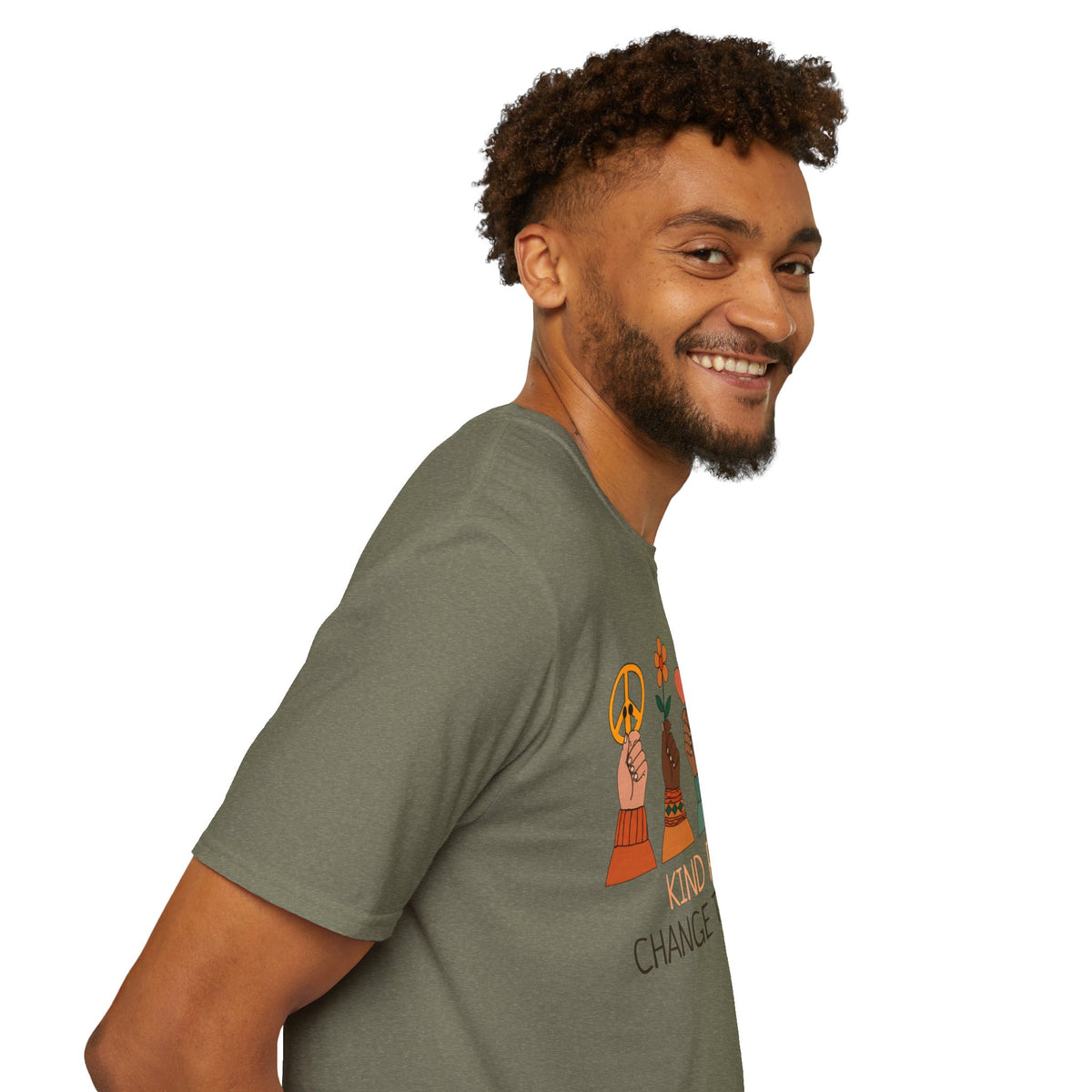Kind People Change the World T-Shirt | Peace Flower Heart Rose Hands