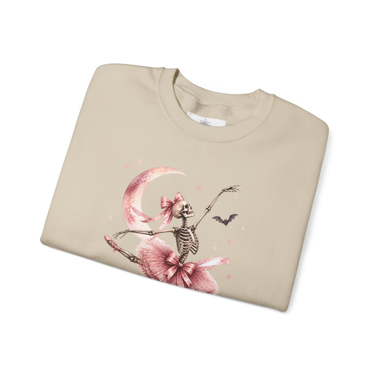 Skeleton Ballerina Ballet Dancer Sweatshirt | Halloween Pumpkin Moon