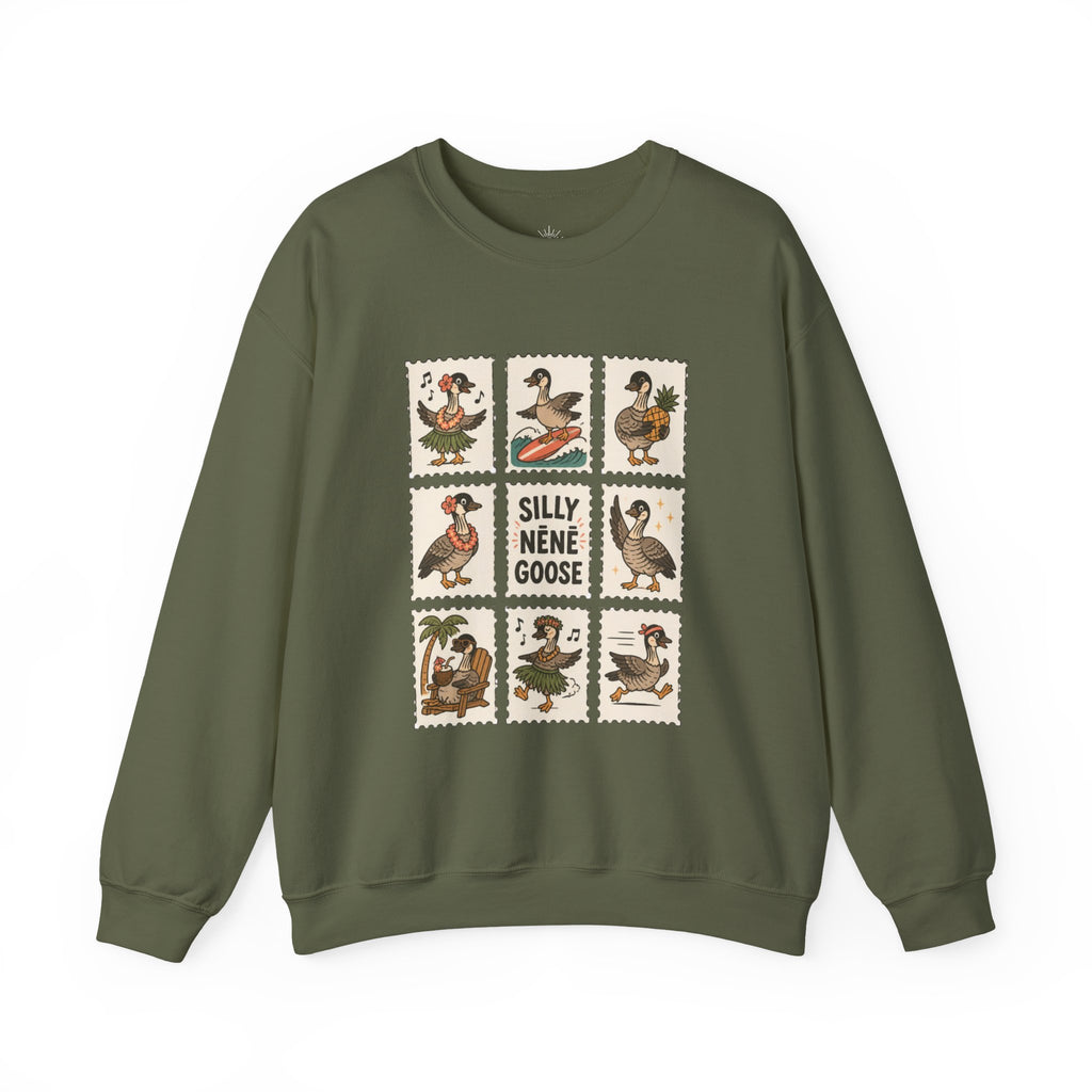 Silly Nēnē Goose Stamp Crewneck – Vintage Hawaiian
