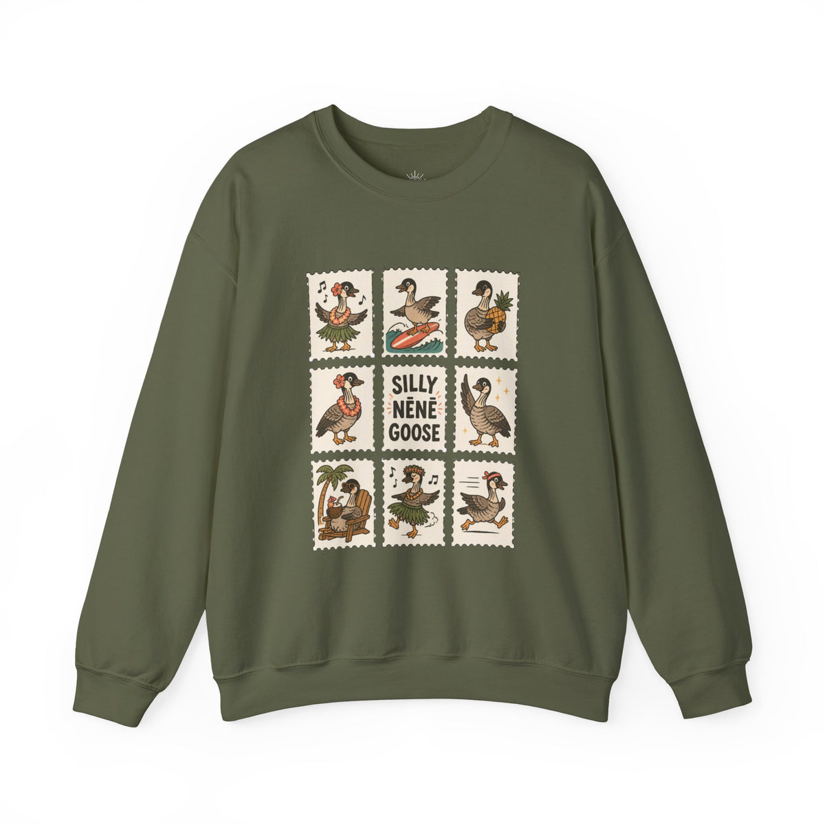 Silly Nēnē Goose Stamp Crewneck – Vintage Hawaiian