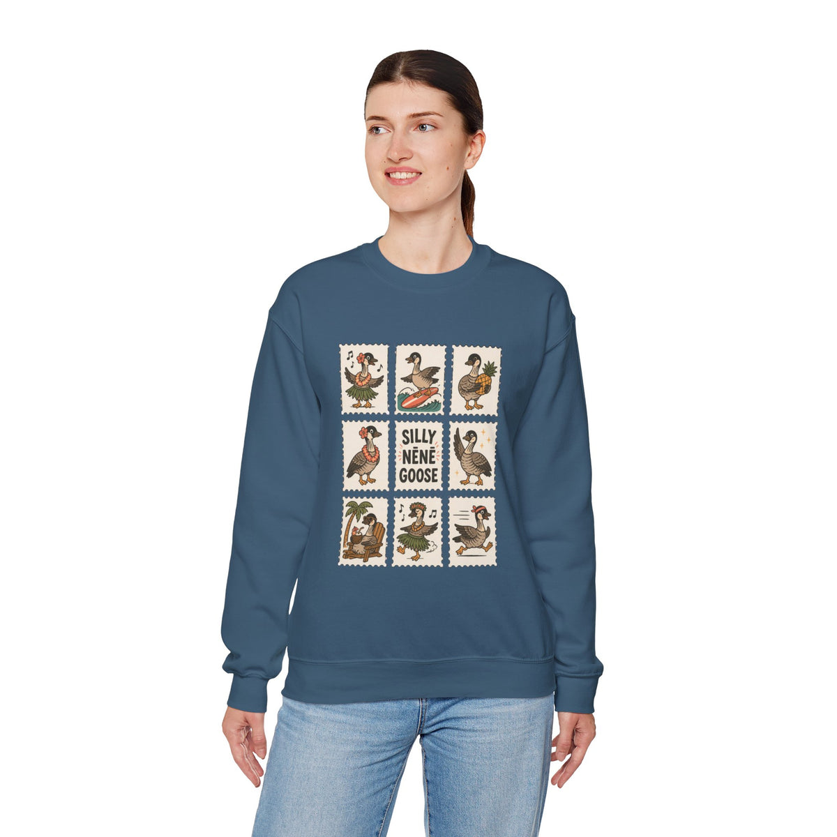 Silly Nēnē Goose Stamp Crewneck – Vintage Hawaiian
