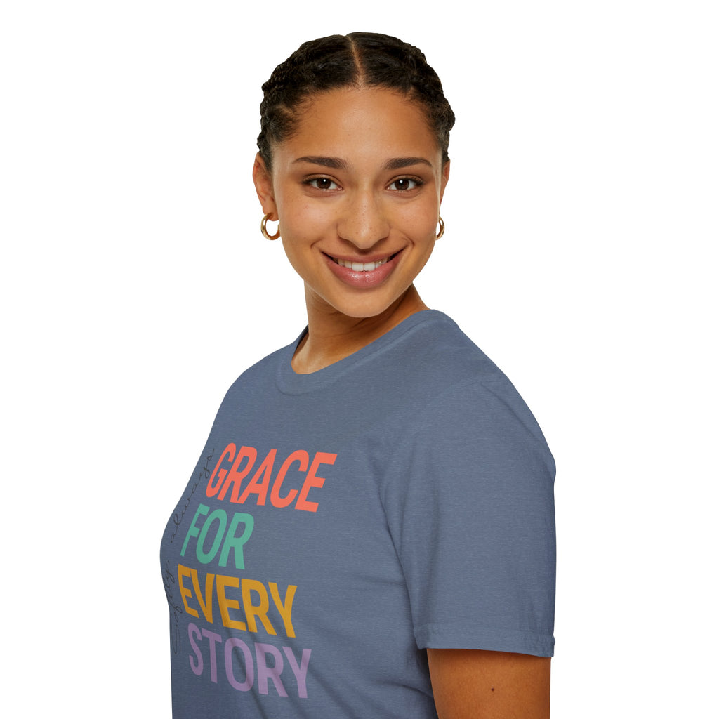 Grace For Every Story T-Shirt | Inspirational Faith Typography