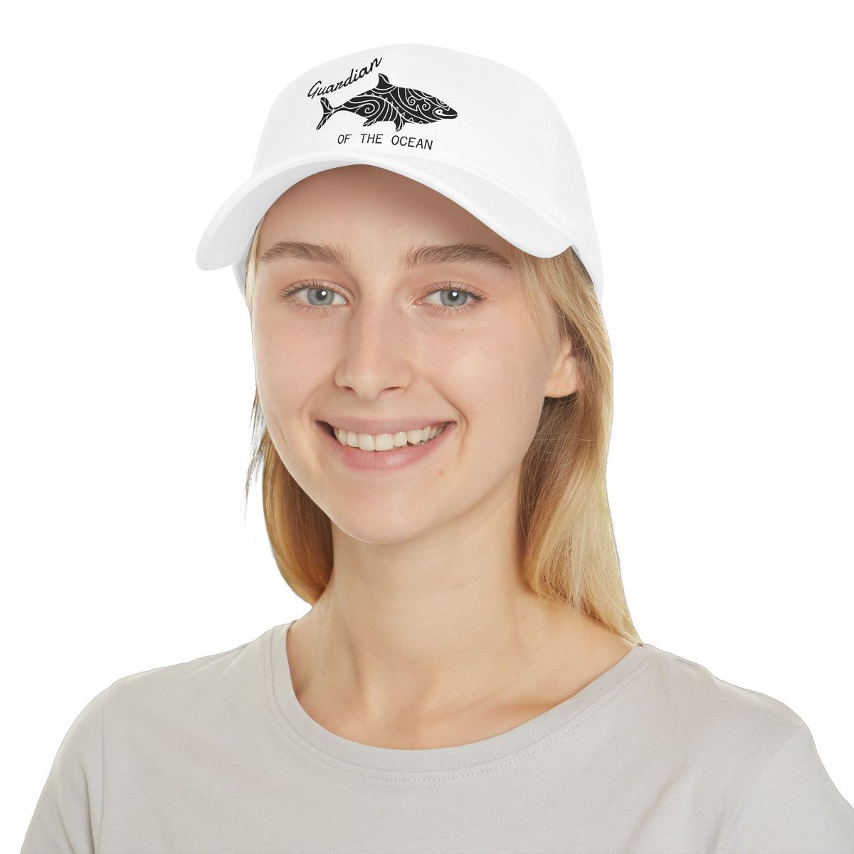Ocean Guardian Tribal Shark Cap – Embroidered Ocean Hat