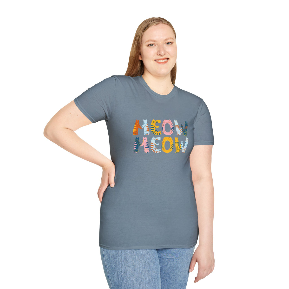 Meow Meow T-Shirt – Cute Cartoon Cats Graphic Tee