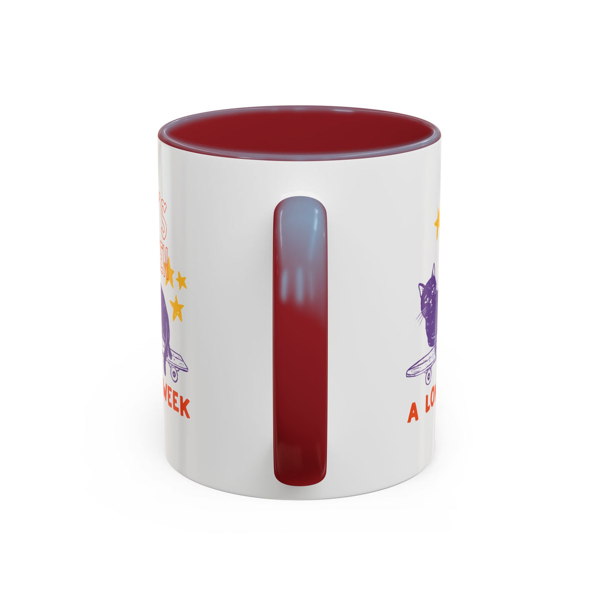 “It’s Been a Long Week” Cat on Skateboard Coffee Mug