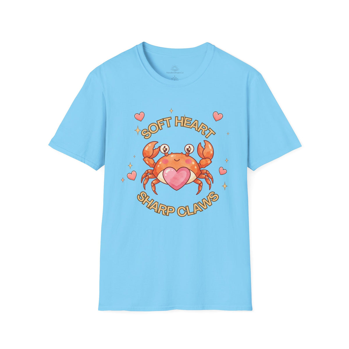 Soft Heart Sharp Claws Cute Crab T-Shirt, Ocean Graphic