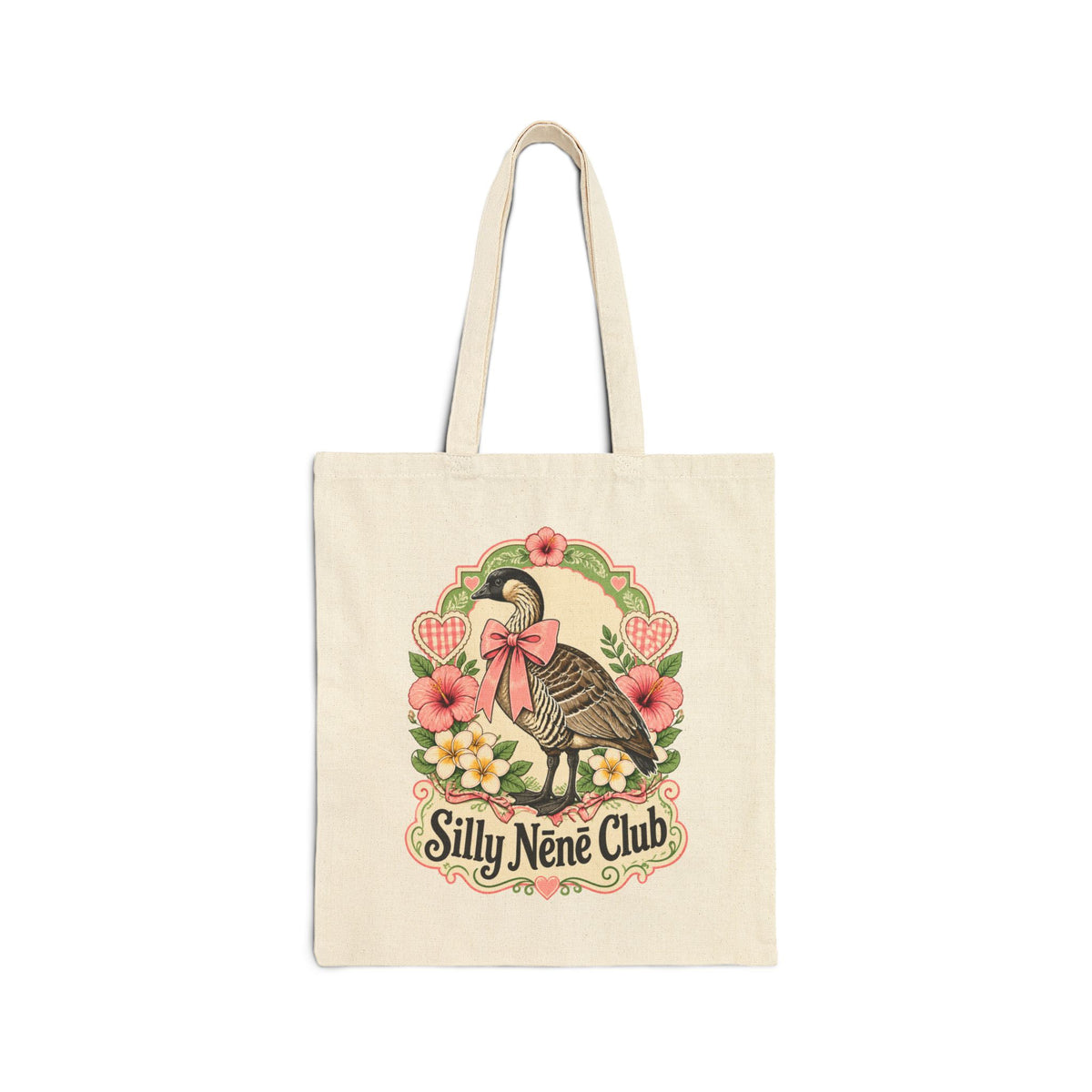 Silly Néné Club Floral Canvas Tote – Hawaiian Goose