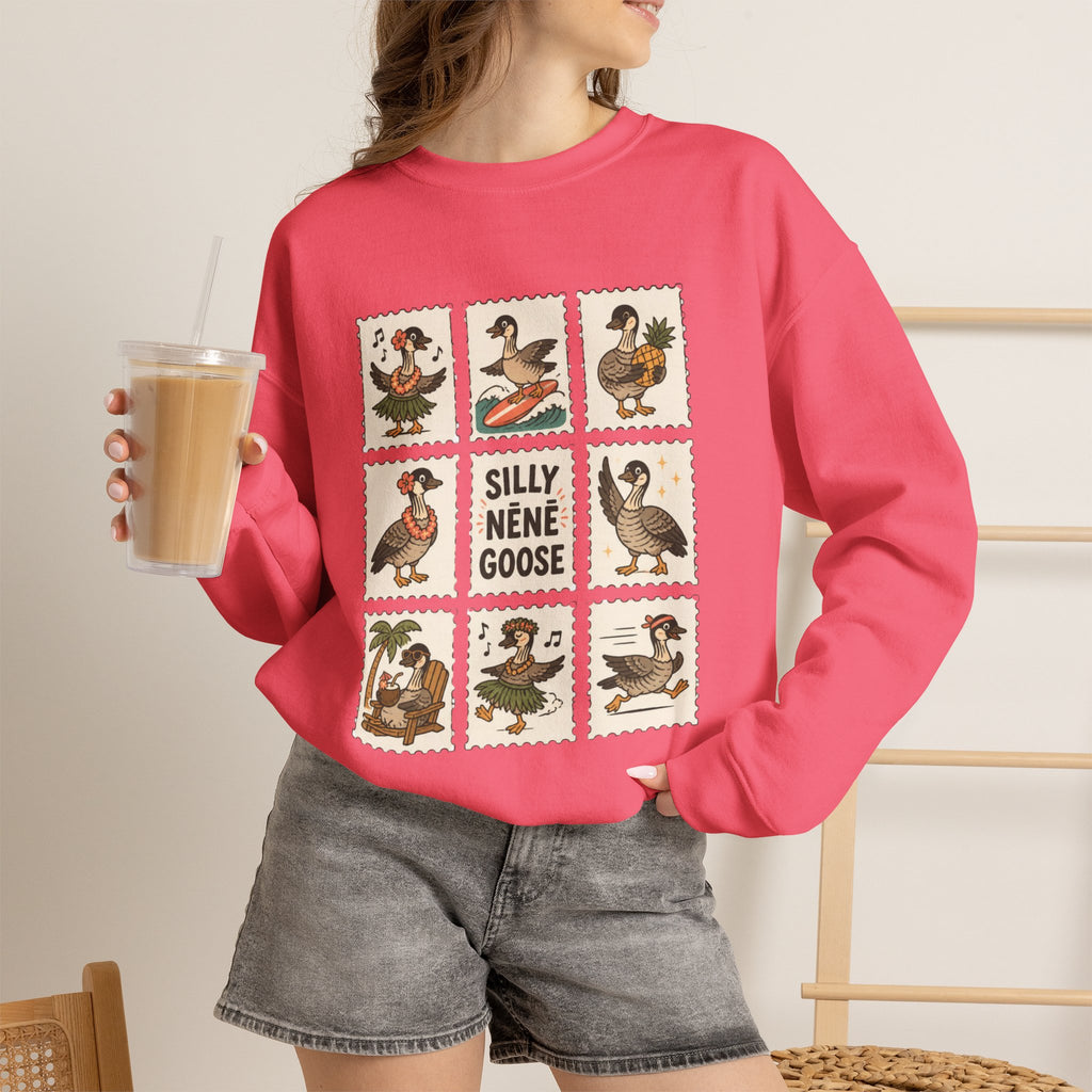 Silly Nēnē Goose Stamp Crewneck – Vintage Hawaiian