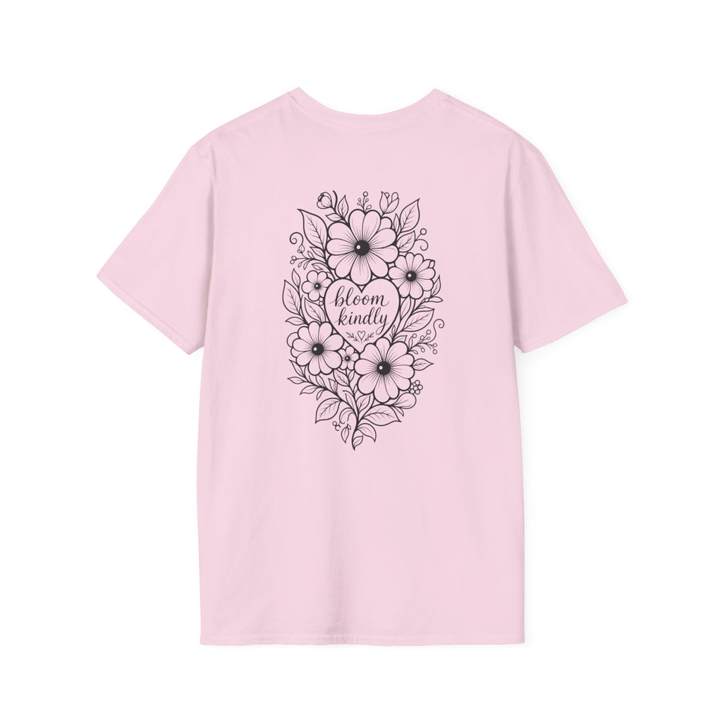 Bloom Kindly Floral Heart T-Shirt – Daisy Line Art