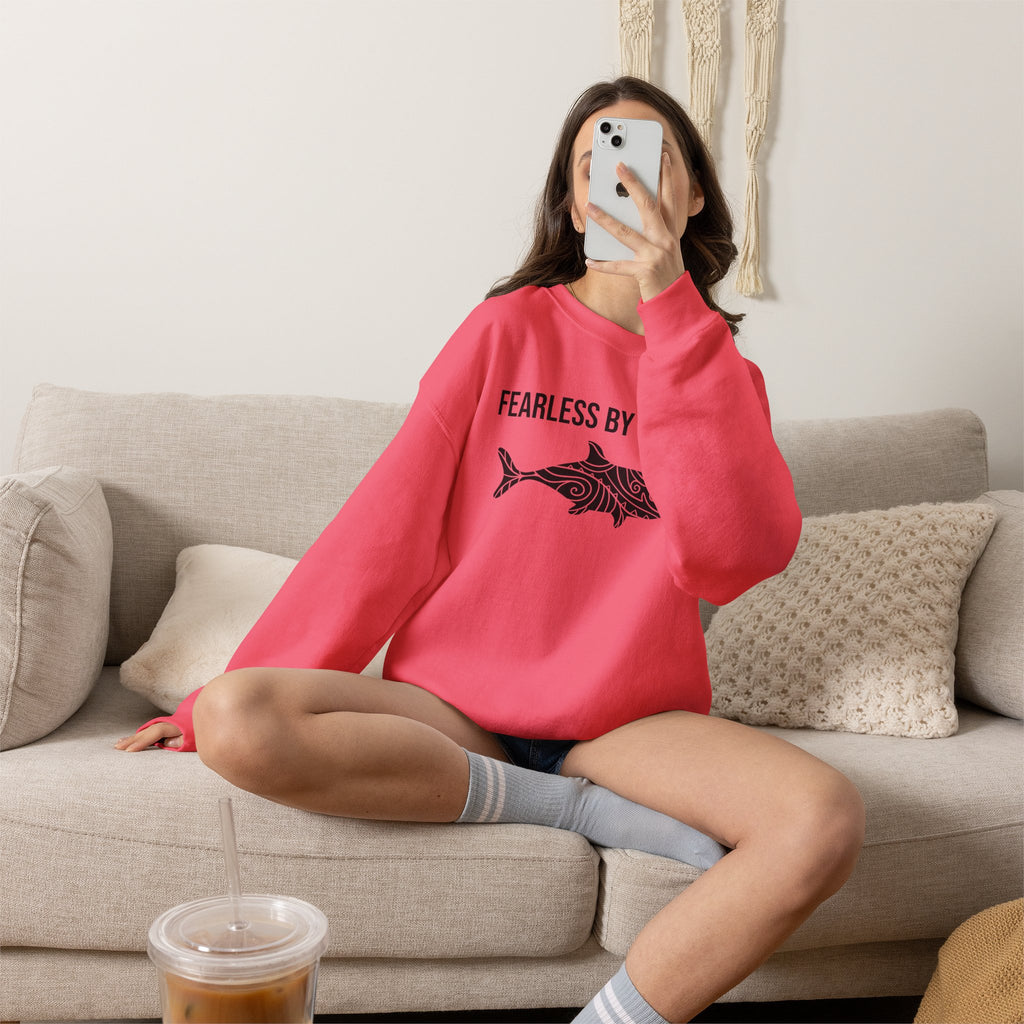 Fearless by Nature Tribal Shark Crewneck Sweatshirt