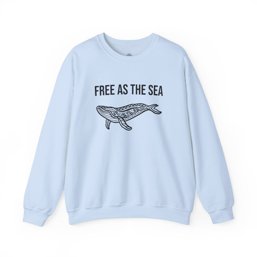 Free As The Sea Whale Sweatshirt – Tribal Ocean Design
