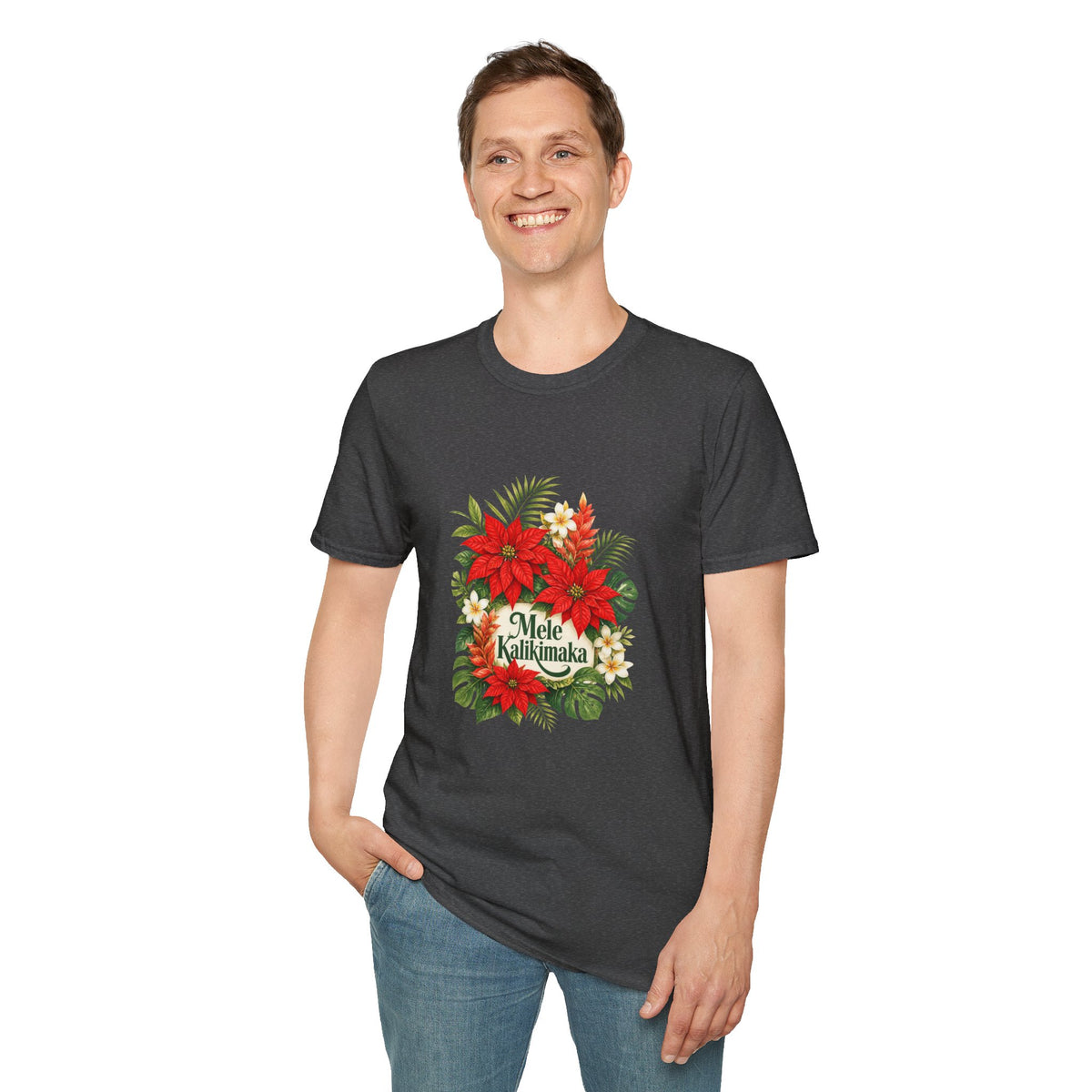 Mele Kalikimaka Poinsettia Holiday T-Shirt