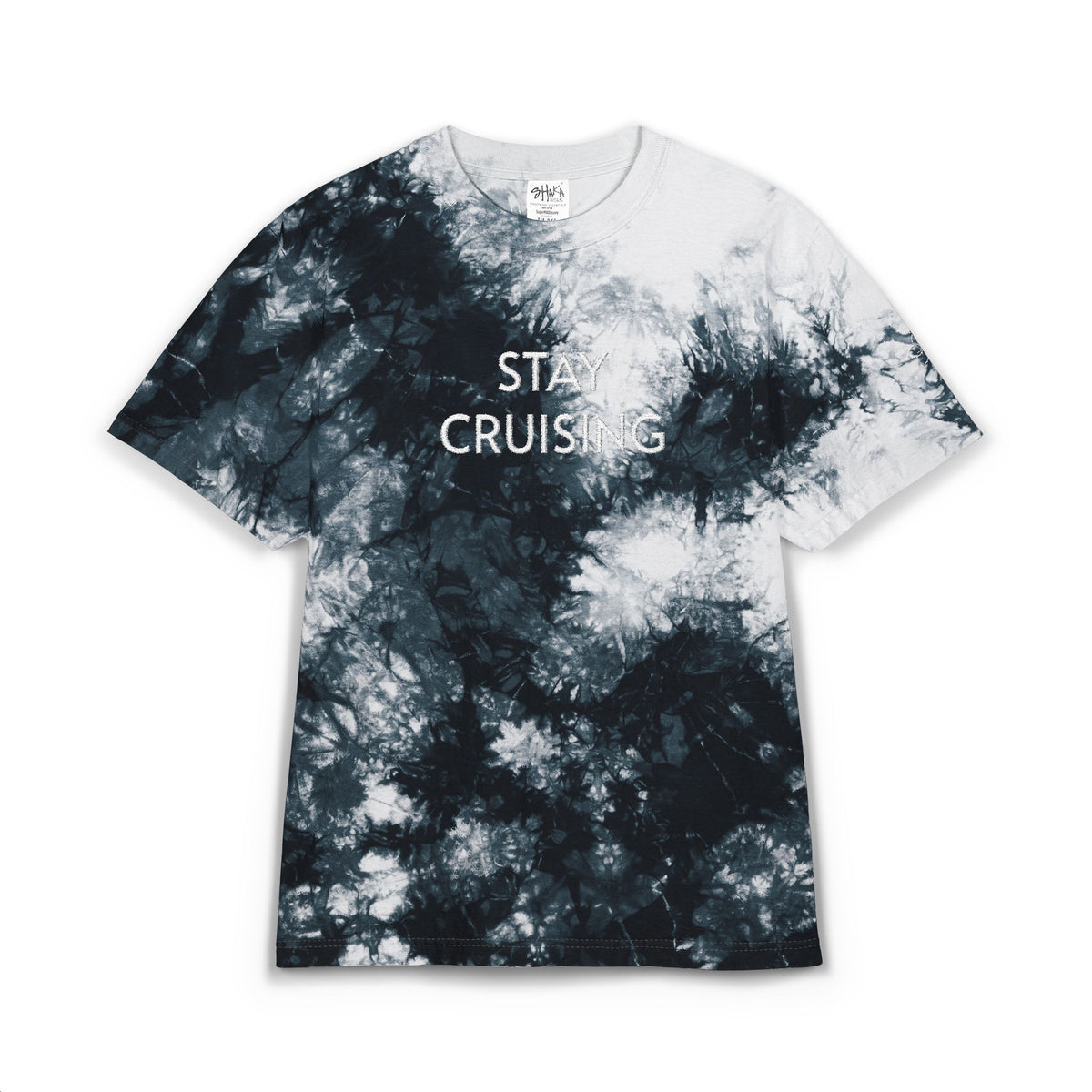 Embroidered "Stay Cruising" Tie-Dye Spiral T-Shirt