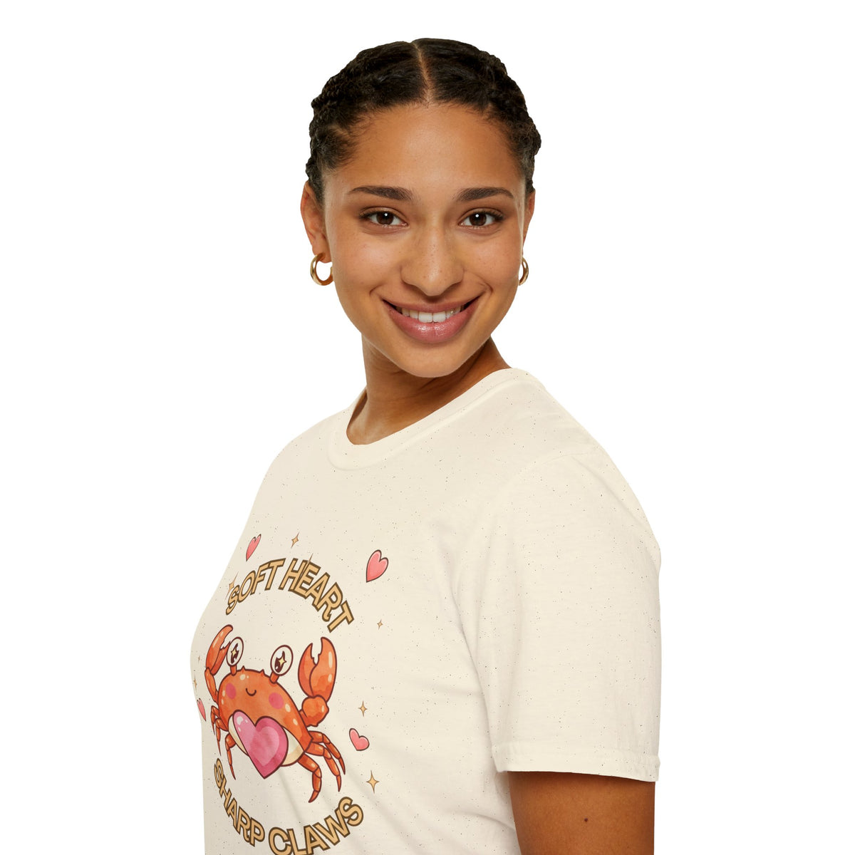 Soft Heart Sharp Claws Cute Crab T-Shirt, Ocean Graphic