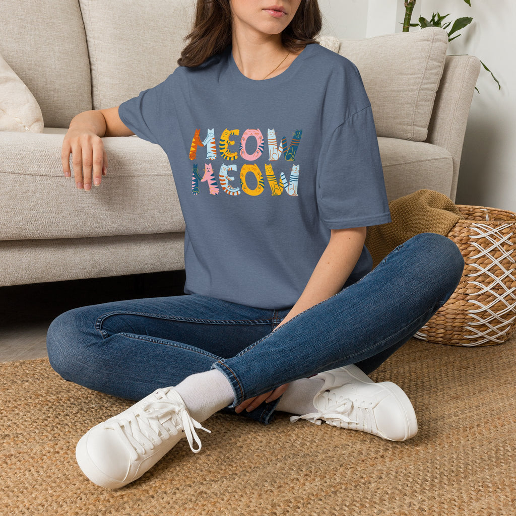 Meow Meow T-Shirt – Cute Cartoon Cats Graphic Tee