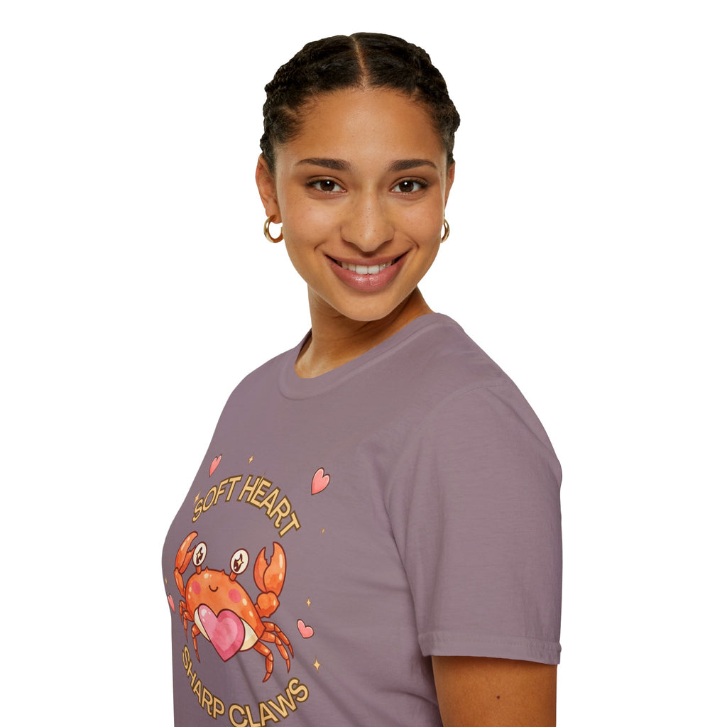 Soft Heart Sharp Claws Cute Crab T-Shirt, Ocean Graphic