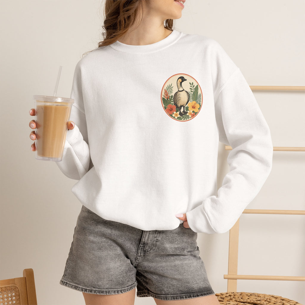 Vintage Goose Floral Crewneck – “Chaos Persists” Design