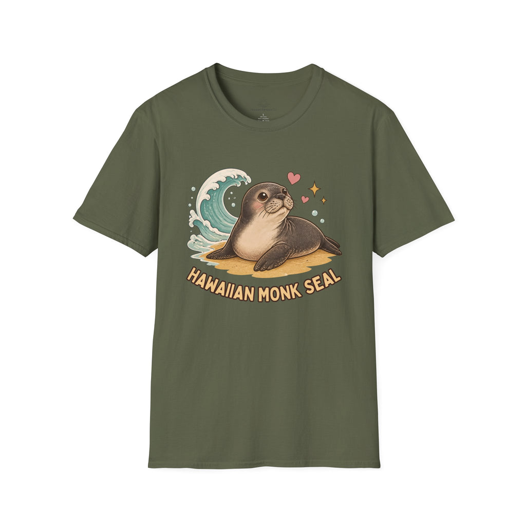 Hawaiian Monk Seal Graphic Shirt – Cute Ocean Design