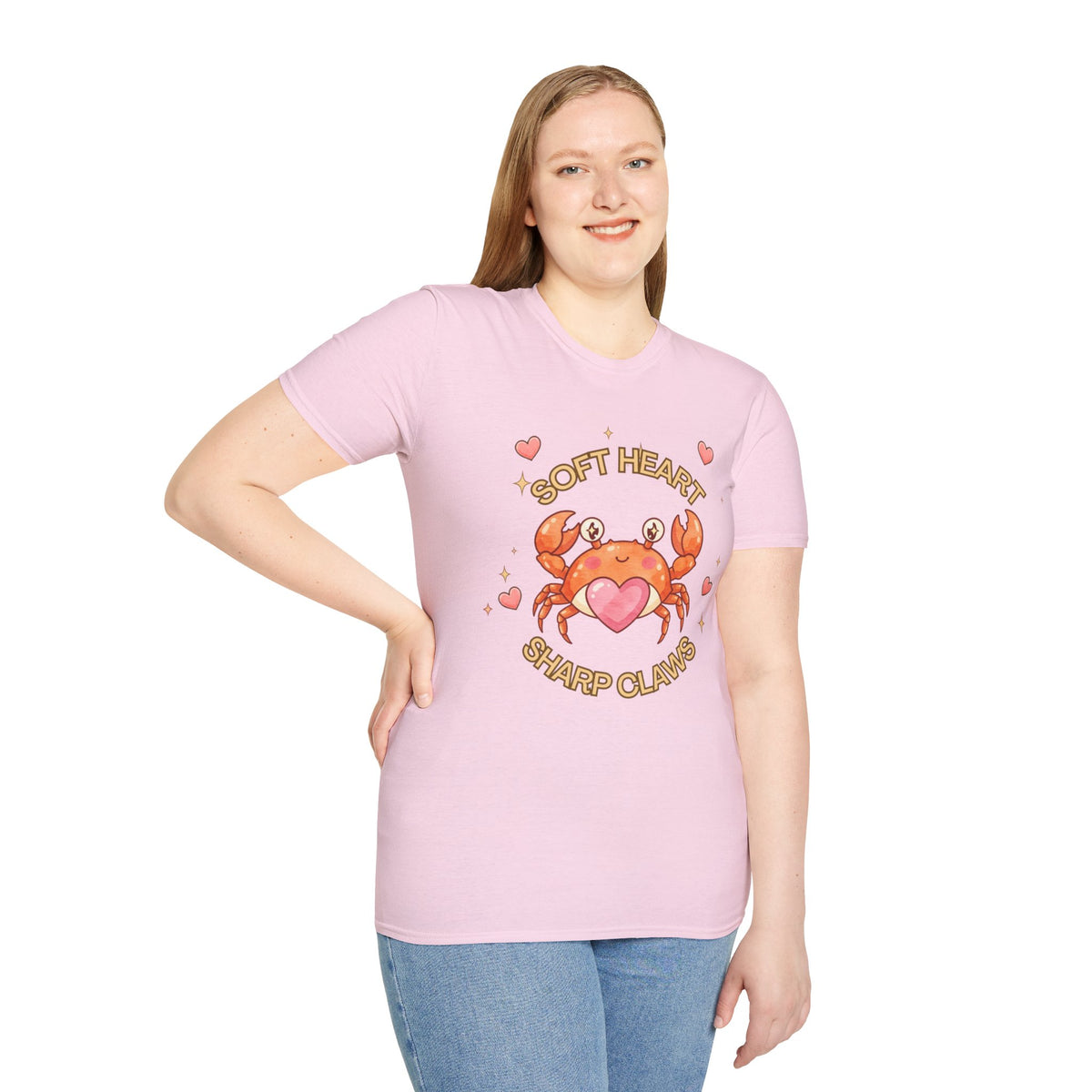 Soft Heart Sharp Claws Cute Crab T-Shirt, Ocean Graphic