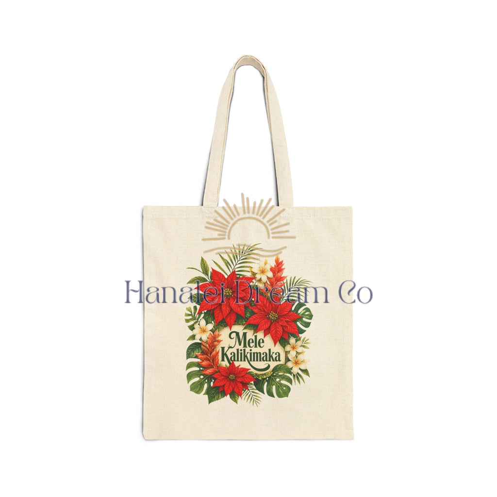 Mele Kalikimaka Floral Tote Bag