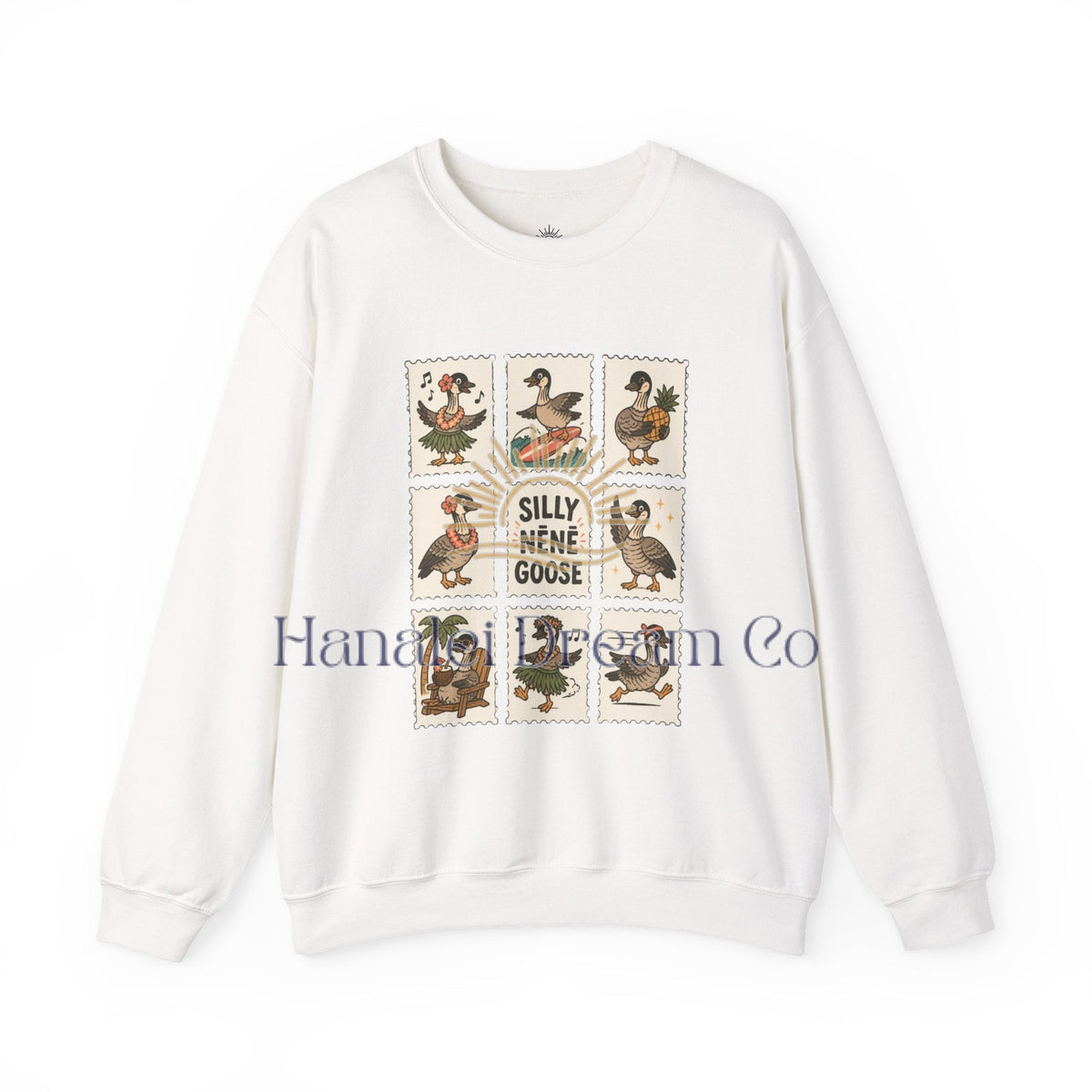 Silly Nēnē Goose Stamp Crewneck – Vintage Hawaiian