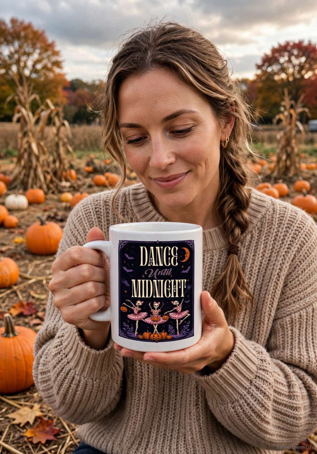 Dance Until Midnight Halloween Mug – Ballerina Skeletons