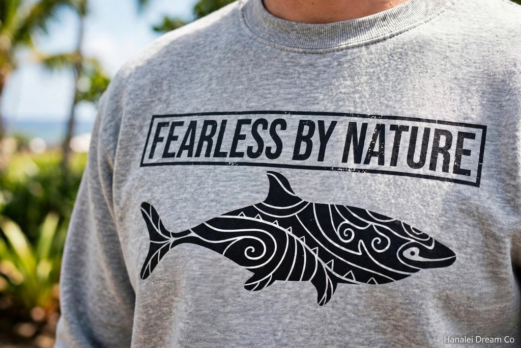 Fearless by Nature Tribal Shark Crewneck Sweatshirt