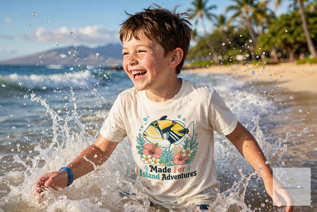 kids island adventures humuhumunukunukuāpuaʻa fish tee product photo