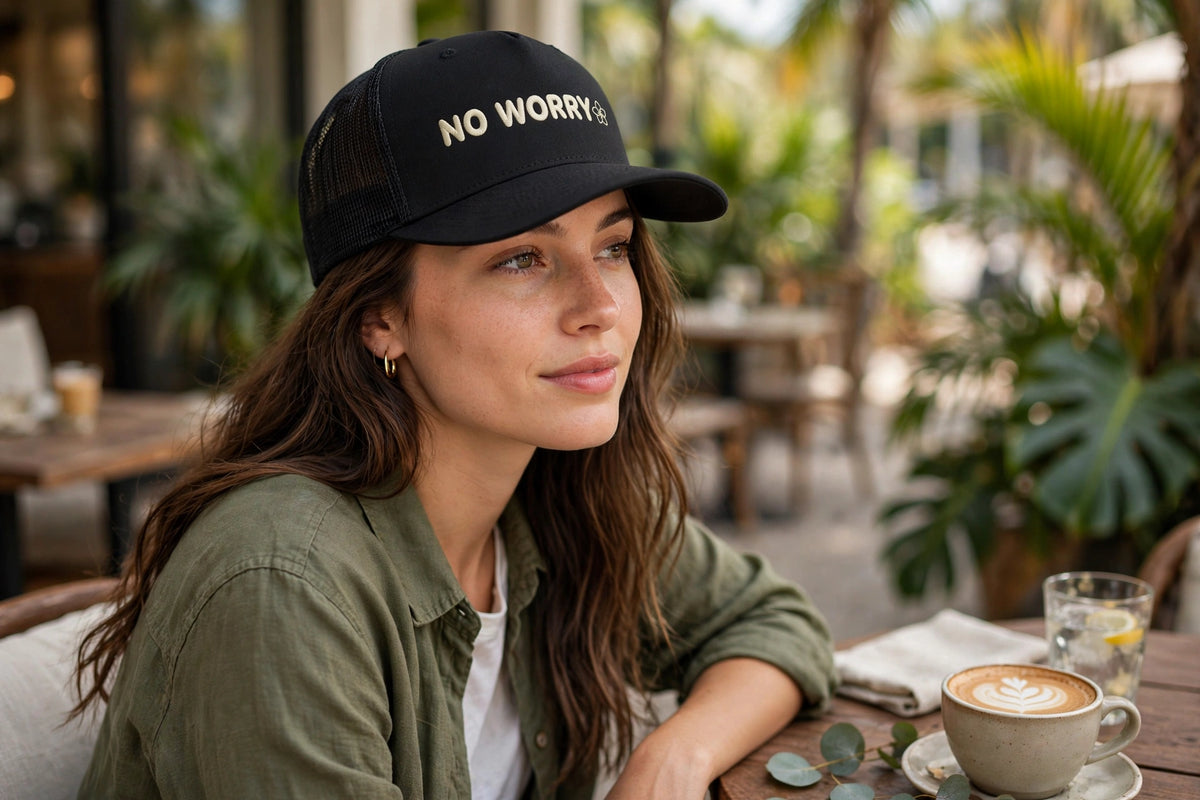 No Worry Snapback Trucker Cap — Casual Lightweight Mesh Hat