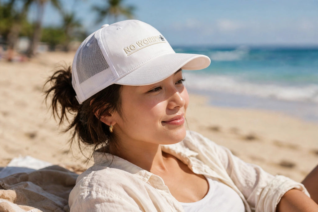 No Worry Snapback Trucker Cap — Casual Lightweight Mesh Hat