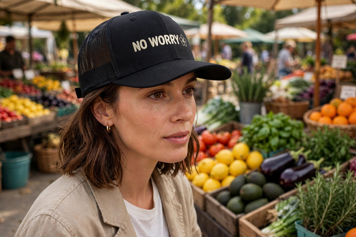 No Worry Snapback Trucker Cap — Casual Lightweight Mesh Hat
