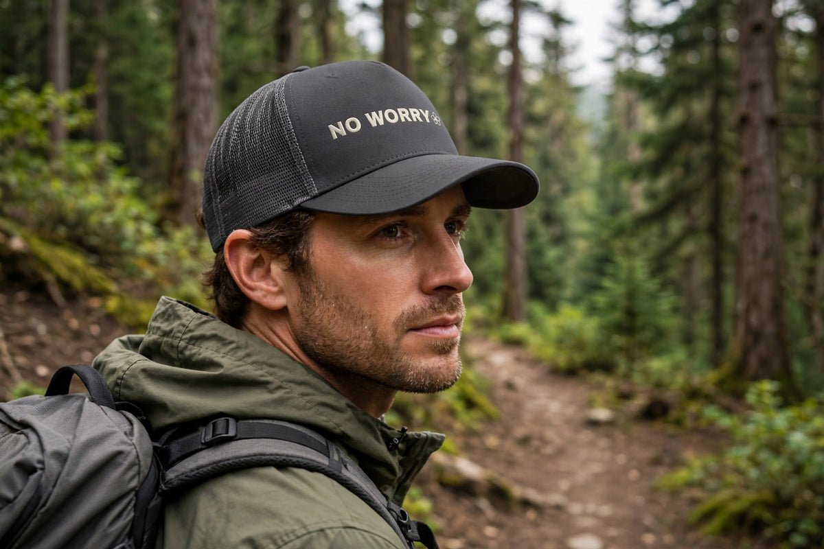 No Worry Snapback Trucker Cap — Casual Lightweight Mesh Hat
