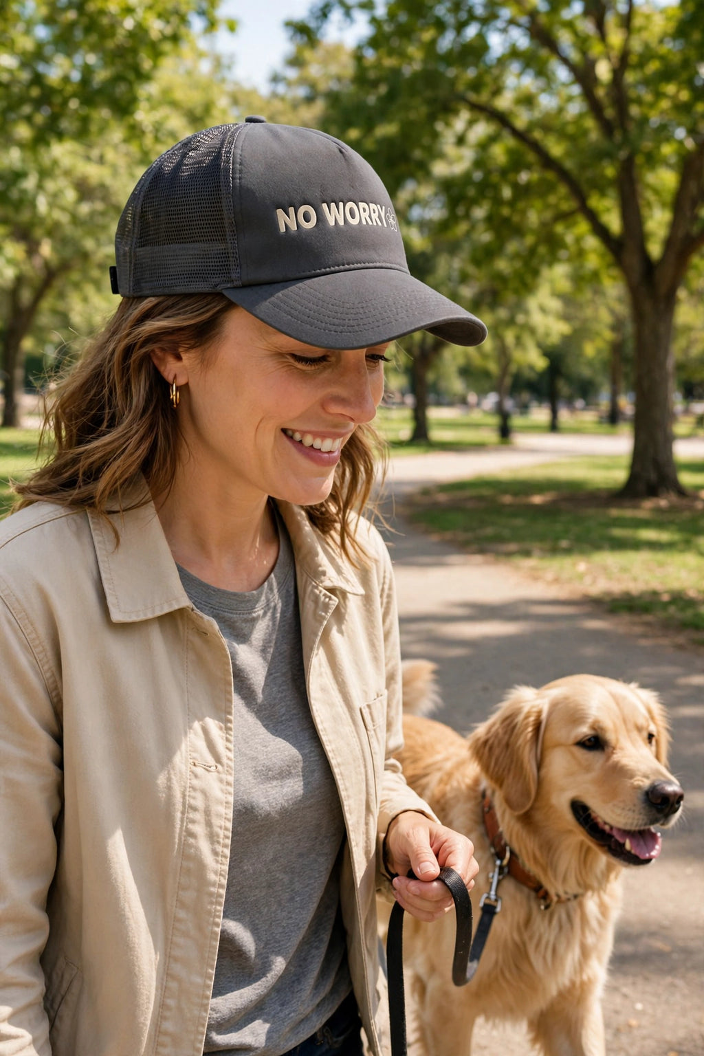 No Worry Snapback Trucker Cap — Casual Lightweight Mesh Hat