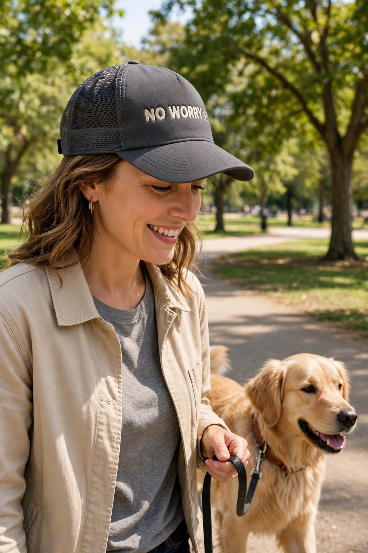 No Worry Snapback Trucker Cap — Casual Lightweight Mesh Hat