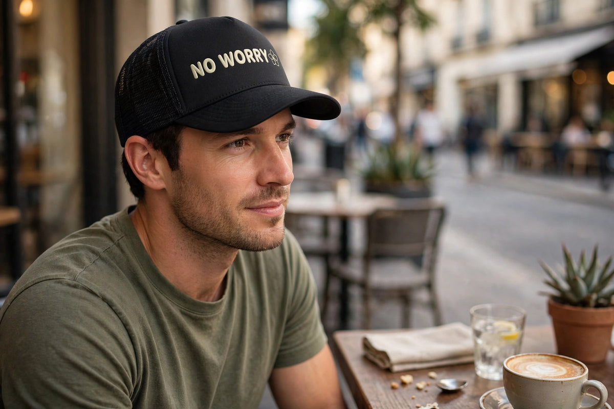No Worry Snapback Trucker Cap — Casual Lightweight Mesh Hat