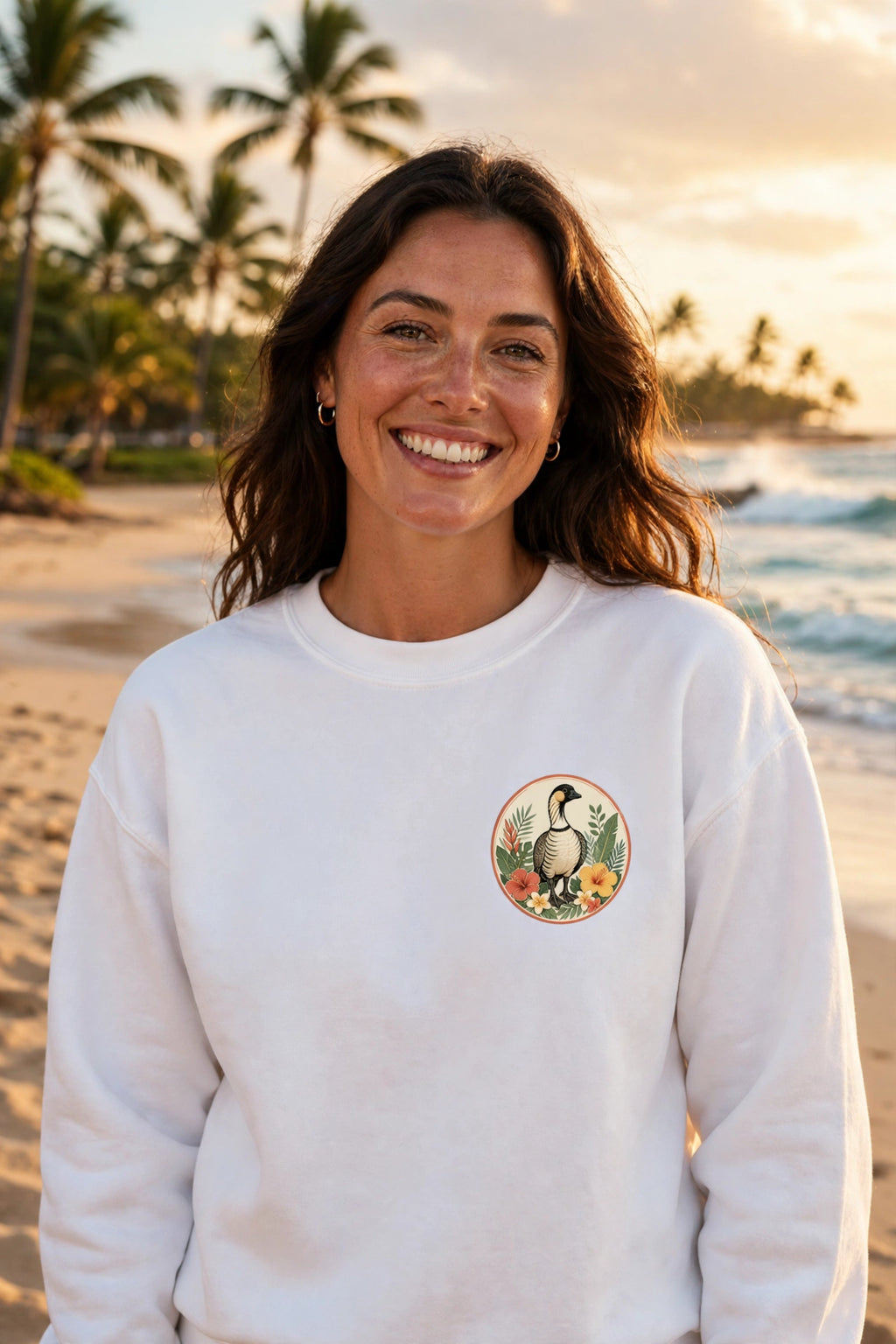 Vintage Goose Floral Crewneck – “Chaos Persists” Design